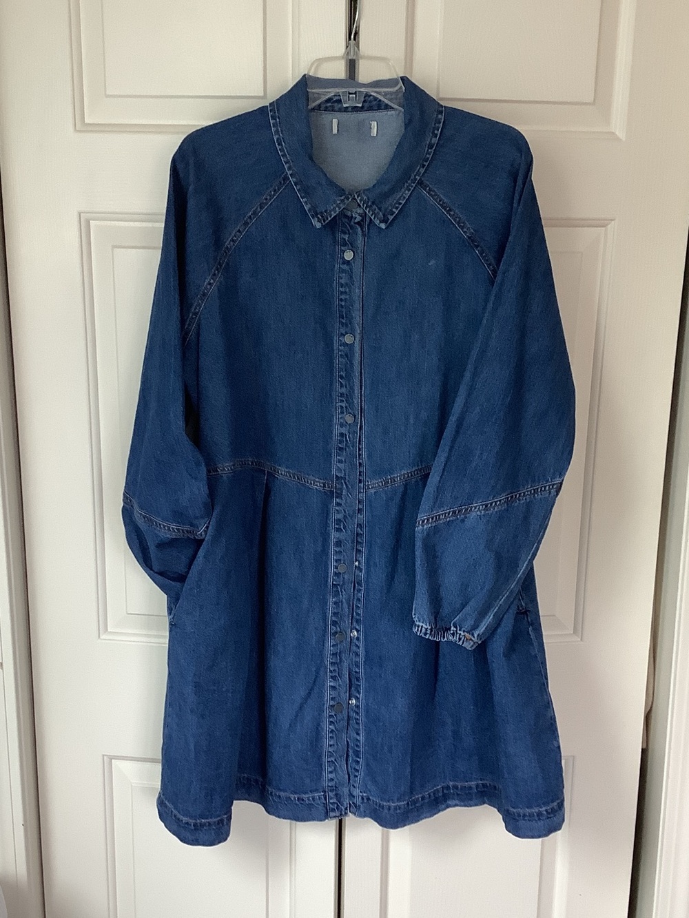Habitual Dark Blue Denim Button-Front Tunic/Dress/ Coat